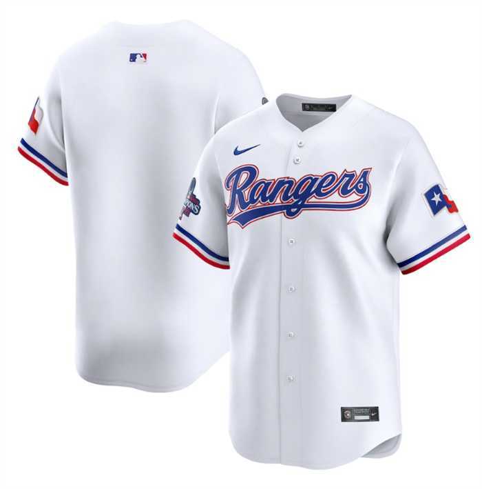 Mens Texas Rangers Blank White 2023 World Series Champions Stitched Baseball Jersey Dzhi